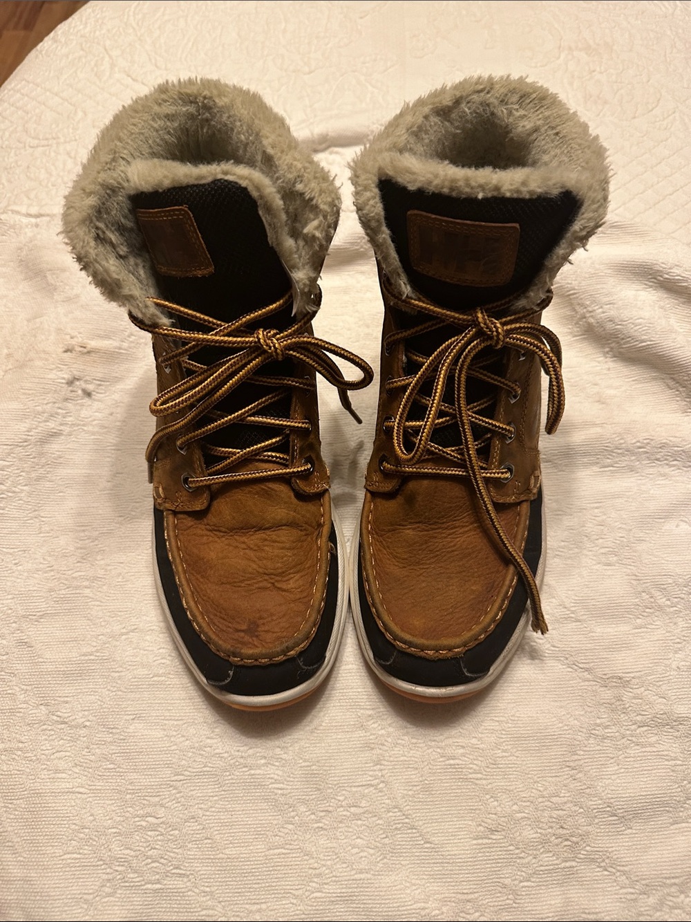 Helly Hansen Brown Lace-Up Faux Fur Lined Men's Boots